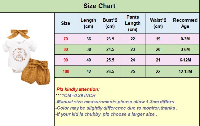0-18 Month Newborn Baby Girls Clothes Romper Dot Pant with Elastic Waistband Infant Headband with Bowknot 3Pcs Casual Set