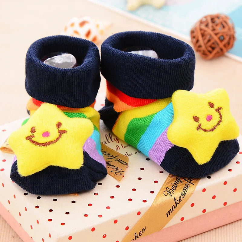 0-24Month Spring Autumn Newborn Baby Socks Soft Cotton Animal Infant Socks For Girls Boys Cute Anti Slip Toddler Floor Sock 2024