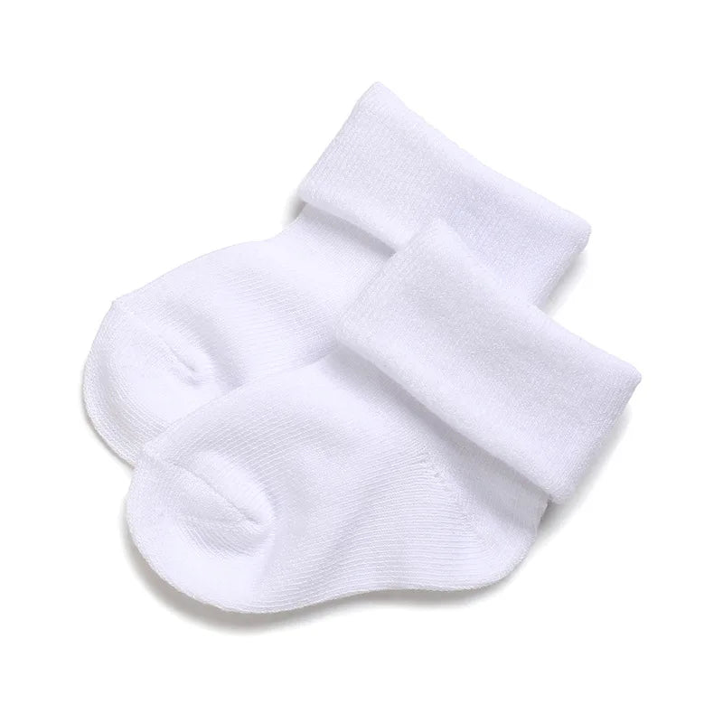 0-2 Years Old Boys and Girls Short Socks Soft Cotton Baby Socks Newborn White Baptism Infant Daily Kindergarten Wear