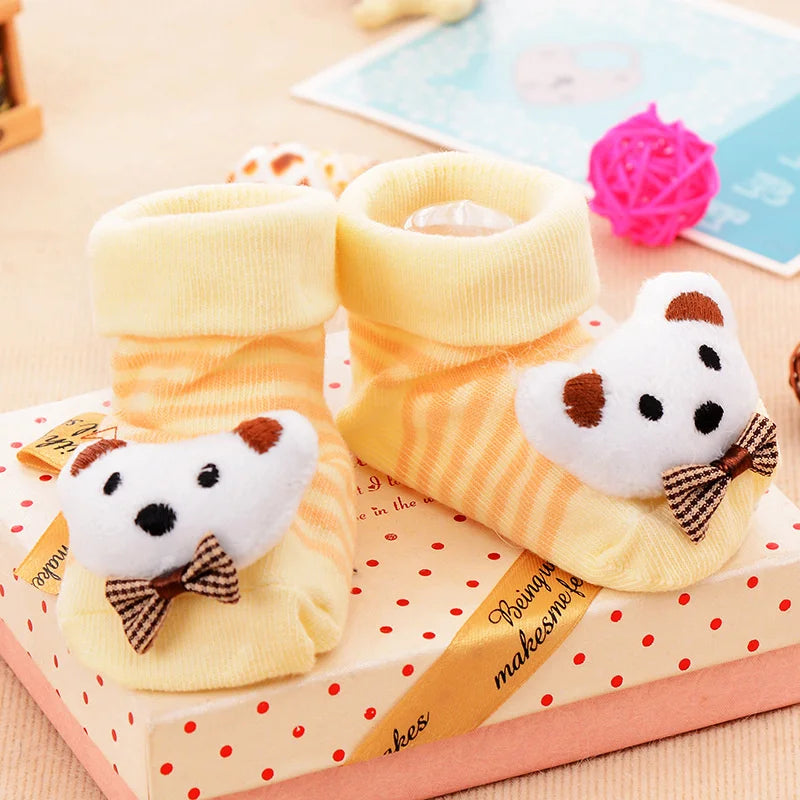 0-24Month Spring Autumn Newborn Baby Socks Soft Cotton Animal Infant Socks For Girls Boys Cute Anti Slip Toddler Floor Sock 2024