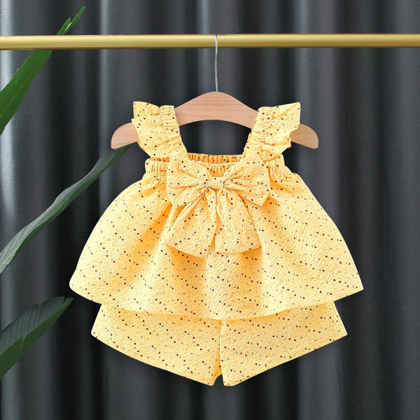 Charming Bow Suspender Set
