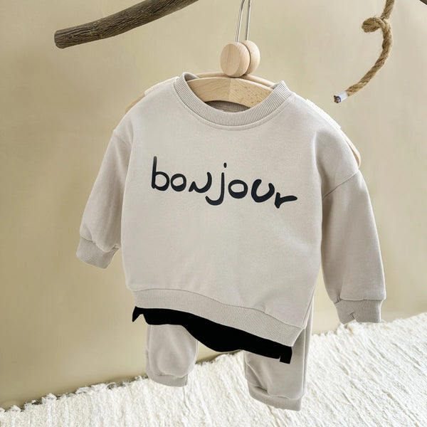 Bonjour Baby Hoodie Set