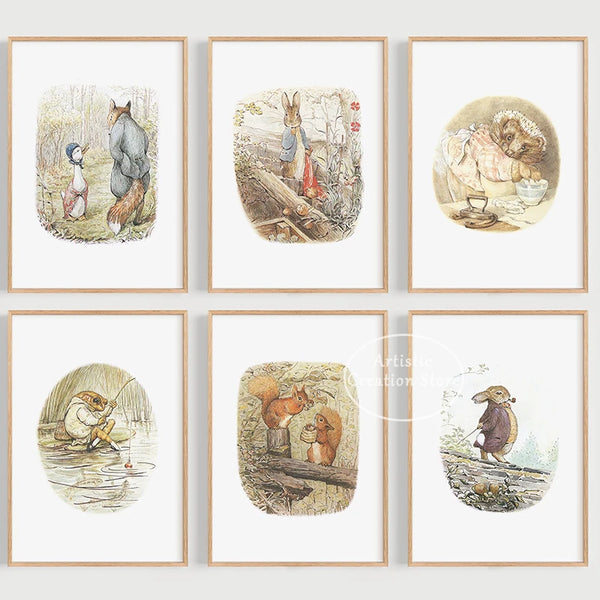 Charming Fairy Tale Rabbit Canvas